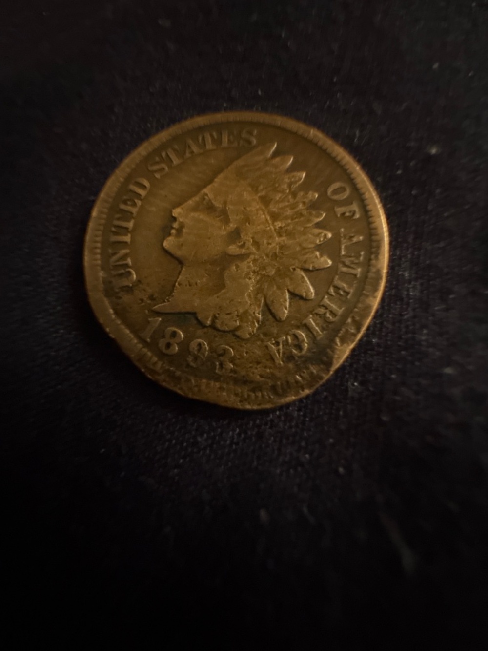 "1893 Indian Head Cent | 130+ Year Old U.S. Coin | Antique American Collectible"